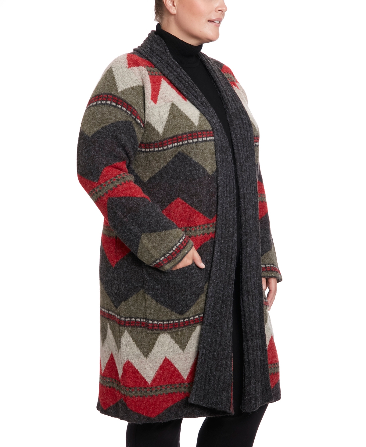 Joseph A Plus Size Coatigan Sweater