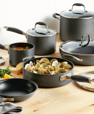 Advanced Home Hard-Anodized Nonstick Cookware Set, 11 Piece