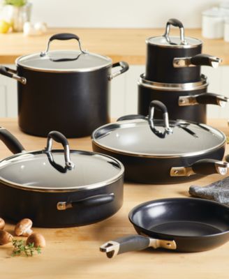 Advanced Home Hard-Anodized Nonstick Cookware Set, 11 Piece