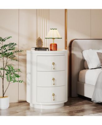 Set, 2-Piece, Engineered Wood, 3 Drawers, No Assembly, Modern Storage, Nightstand