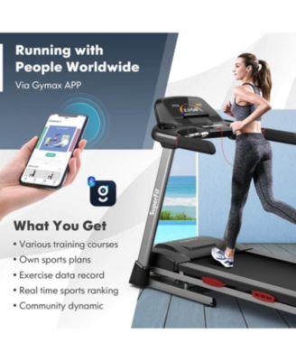 4.75 HP Folding Treadmill with Auto Incline and 20 Preset Programs