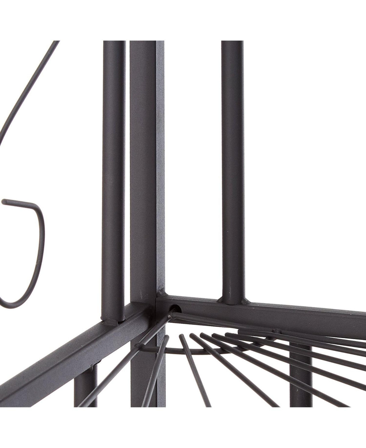 Kings Brand Furniture Black / Walnut Kitchen Storage Corner Bakers Rack