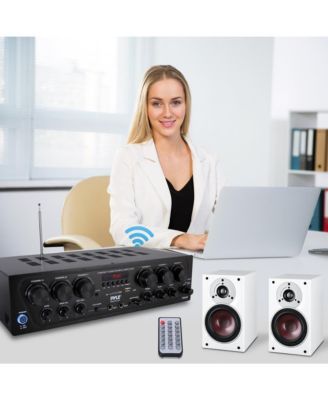 6-Channel Wireless Bluetooth Home Audio Amplifier with FM Radio, MP3/USB/SD Playback - 750W Max, PTA62BT