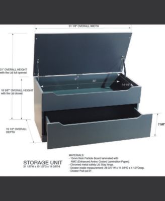 Chelsea Storage Bench Box Storage Chest with Drawer for Living Room, Bedroom