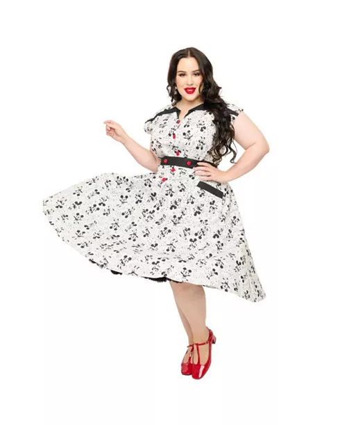 plus size 1950s hedda swing dress