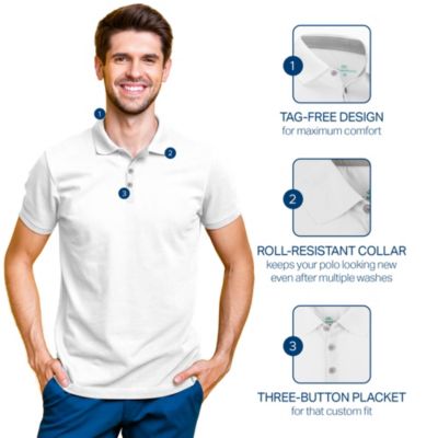 Big & Tall Performance Stretch Golf Polo Shirt