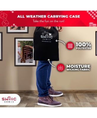 Giant Right Center Left Dice Game (All Weather) w/ 24 Large Chips & Carry Bag - Jumbo Wooden Lawn Game - Backyard Games