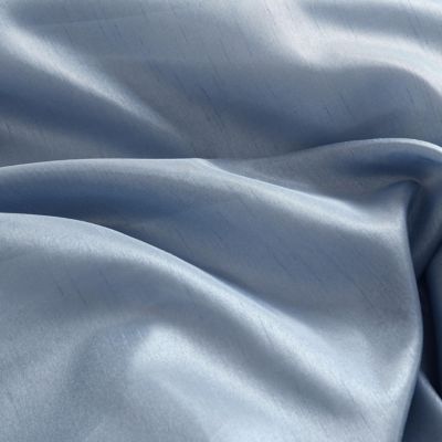 Jefferson Faux Silk Semi Sheer Light Filtering Microfiber Lined Grommet Lightweight Window Curtain Panels, Set of 2