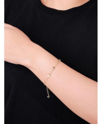 Butterfly Chain Bracelet in 14K Gold, 6.5 in adj to 7.5 in, approx. 2.9 grams