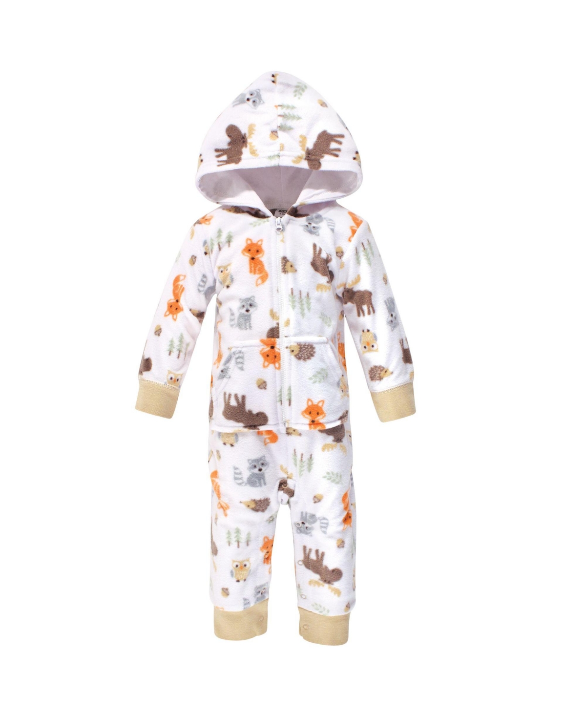 Hudson Baby Baby Girls and Boys Woodland Fleece Jumpsuits, Coveralls and Playsuits, Pack of 2