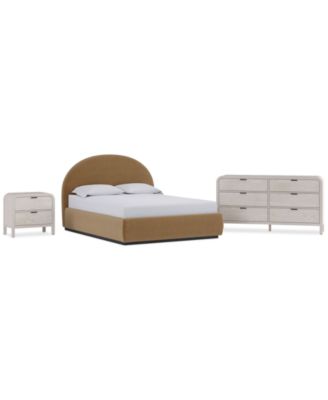 Lunare 3-Pc. Bedroom Set (King Bed, Dresser & Nightstand)