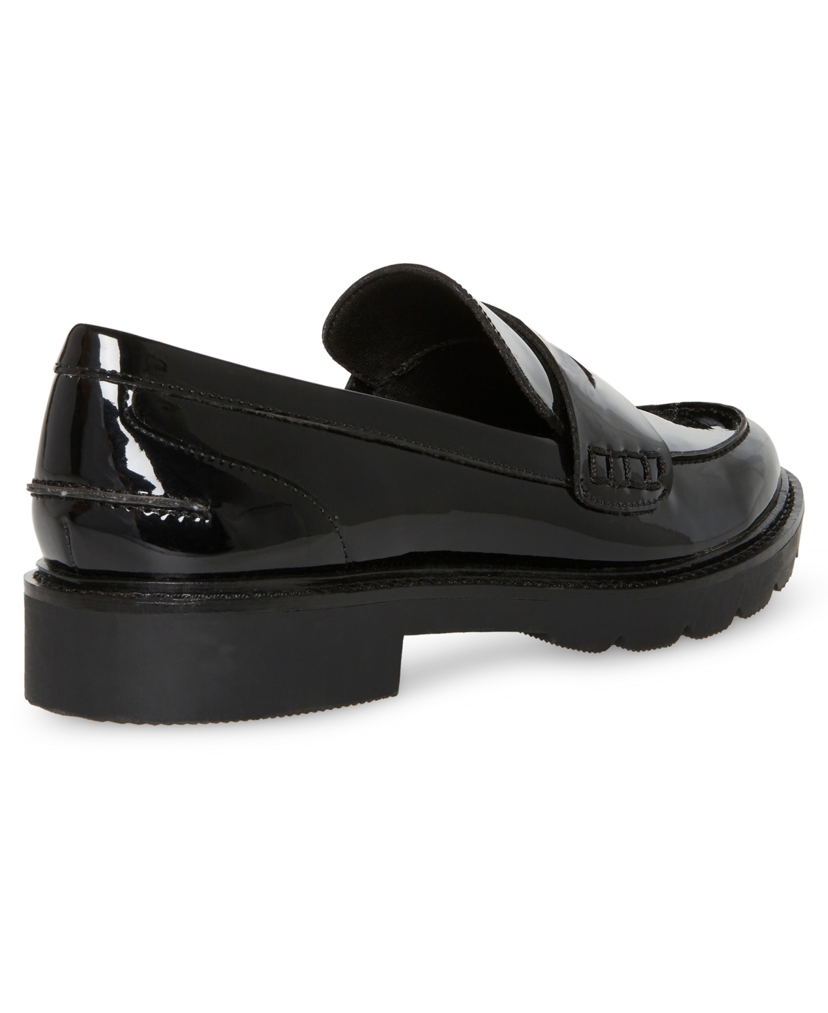 Shop Anne Klein Women's Emmylou Lug Sole Loafers In Black Patent
