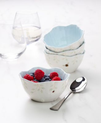Butterfly Meadow Floral Dessert Bowls, Set of 4