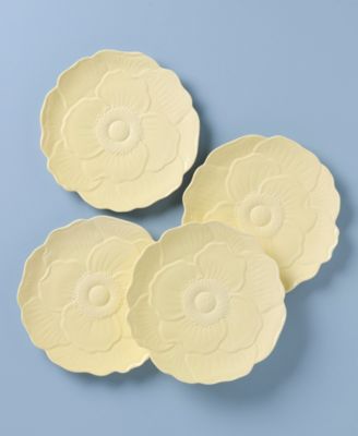 Butterfly Meadow Floral Accent Plates, Set of 4