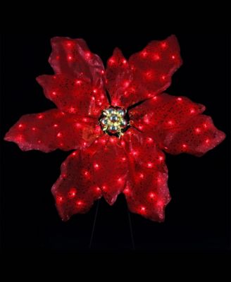 35" Outdoor Twinkling LED Poinsettia