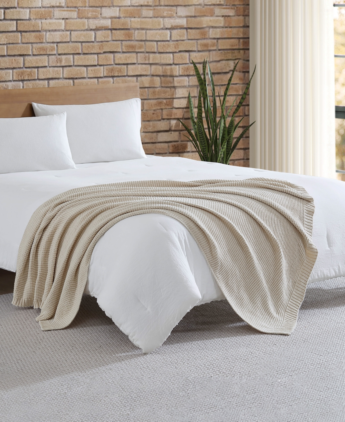 French Connection Eloise Lurex Chenille Throw, 50" X 70" In Oatmeal