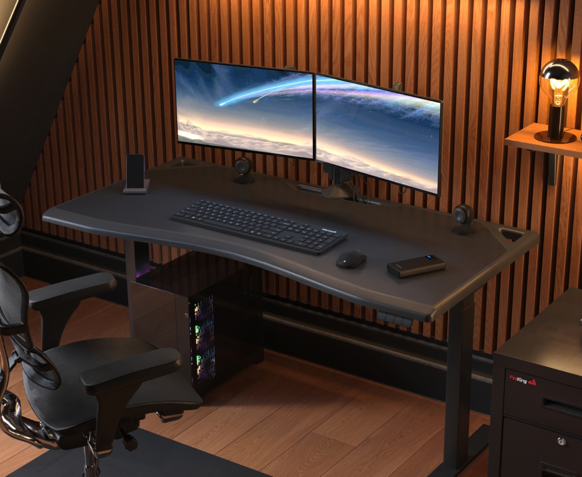 MY FAVORITE COMPANY MFC ROGUE EXECUTIVE OFFICE & GAMING STATIC 30&#X22; X 60&#X22; DESK WITH FENIX NANOTECH SURFACE