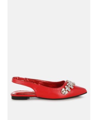 Adhara Diamante Embellished Flat Sandals