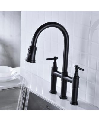Pull Down Double Handle Kitchen Faucet – Stylish and Functional for Modern Kitchens