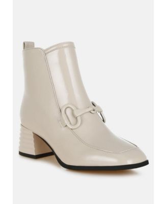 Womens Algol Textured Block Heel Ankle Boots