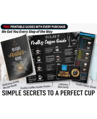 High Power Milk Frother Complete Set - Manual Latte Foamer