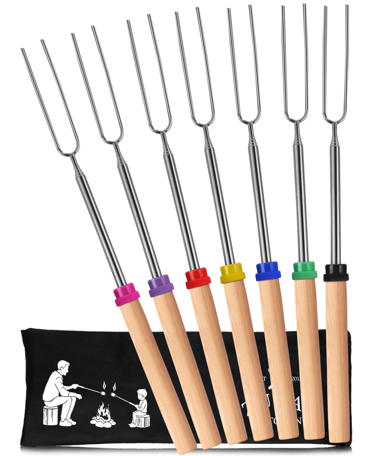 Long Marshmallow Roasting Sticks Extendable Design - Assorted Pre-pack (See Table 9