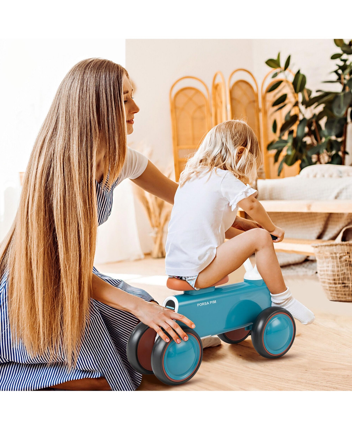 Gymax Baby Balance Bike for 10-24 Months Riding Toy No Pedal for Boys & Girls Blue