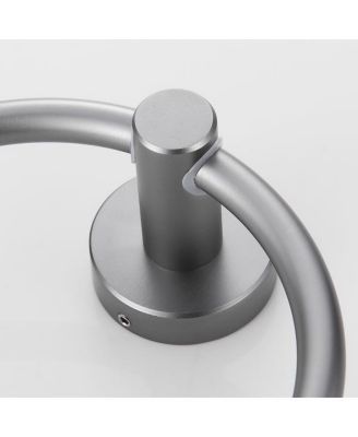 Towel Ring Golden Gold, Bath Hand Towel Ring Thicken Space Aluminum Round Towel Holder for Bathroom