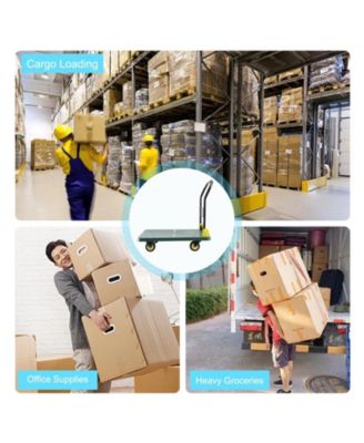 Foldable Push Hand Cart, Platform Truck with 880 lbs. Weight Capacity