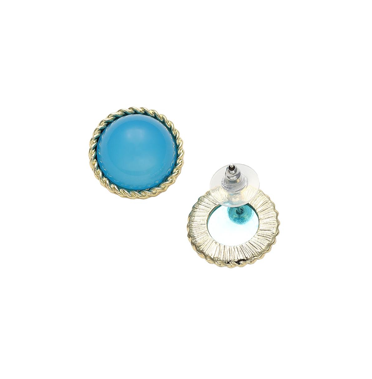 Sohi Women's The Santorini Stud Earrings In Blue