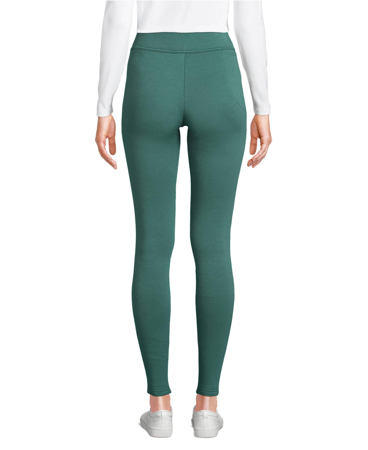 Lands' End Petite High Rise Serious Sweats Fleece Lined Pocket Leggings