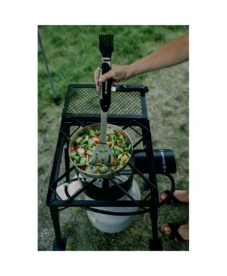 Single Burner Outdoor Propane Stove with Mesh Shelf