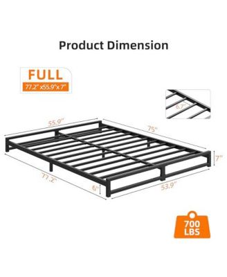 Full Size Metal Platform Bed Frame with Steel Slat Support
