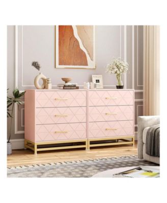 3-Pc Wood Dresser with Storage Drawers – Modern Bedroom Chest