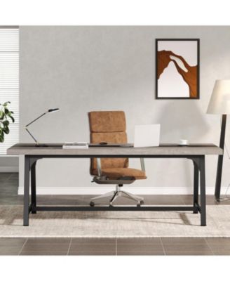 71" Executive Desk, Large Office Computer Desk, [Spacious Work Area] Modern Simple Workstation Writing Table Study Desk for Home Office