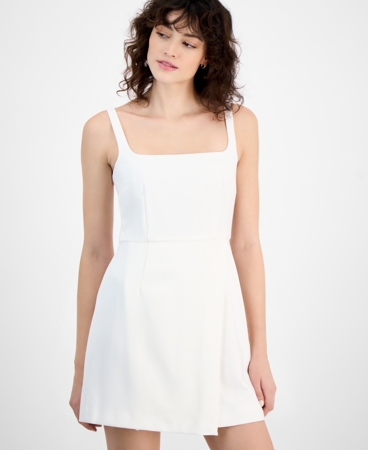 French Connection Women's Whisper Crossover Mini Dress In Summer White