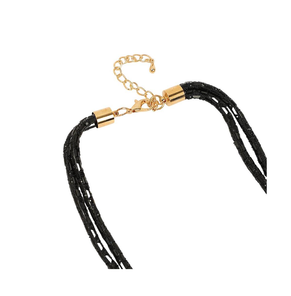 Sohi Women's The Mirror Multi-layer Necklace In Black
