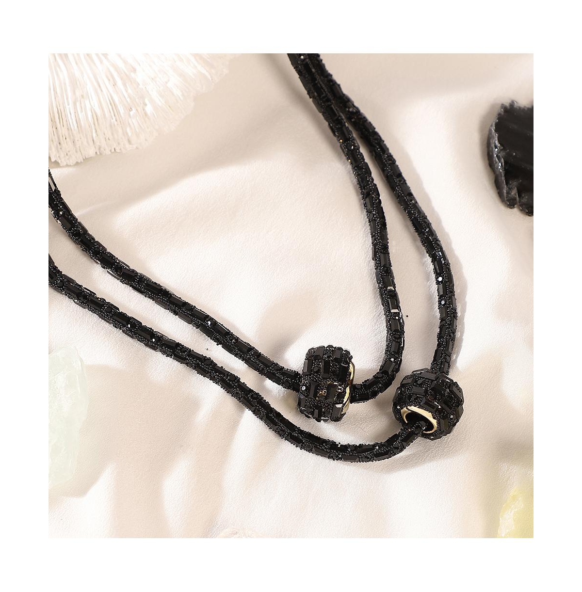 Sohi Women's The Mirror Multi-layer Necklace In Black