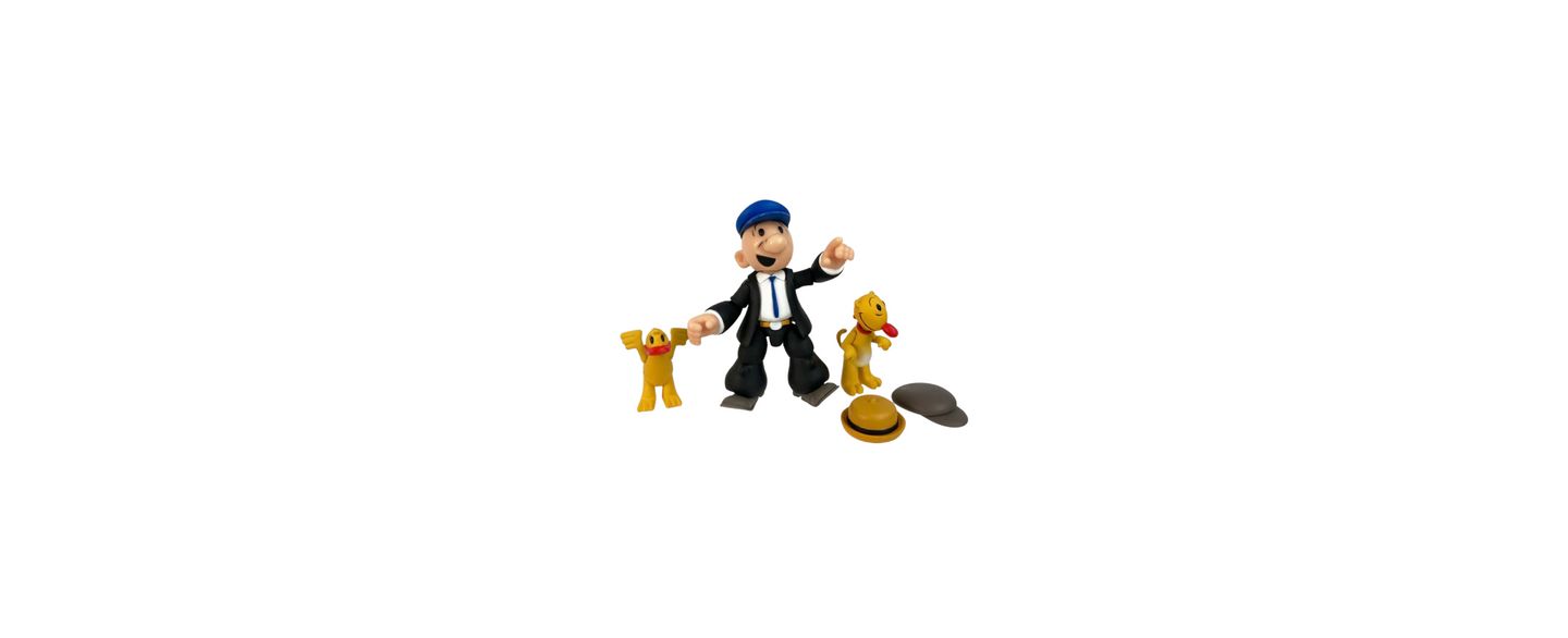 Детские фигурки Popeye Castor Oyl 1:12 Scale Articulated Collectible 3-Piece Action Figure, Ages 8+ — фото 1