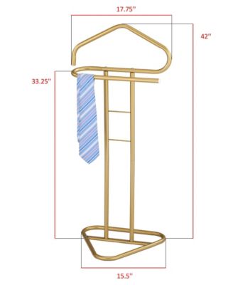 Kalblins Metal Clothing Wardrobe Suit Valet Rack Stand