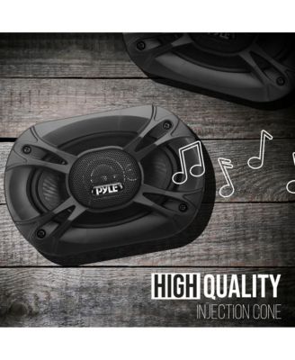 6'' x 8'' Three-Way Triaxial Car Speaker System, 400W, Black (Pair)