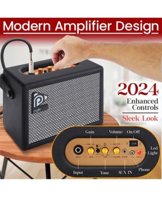 38.7" Full Size Electric Guitar Kit - Includes Amplifier, Travel Bag, and Accessories, Natural Finish (PEGKT781N)