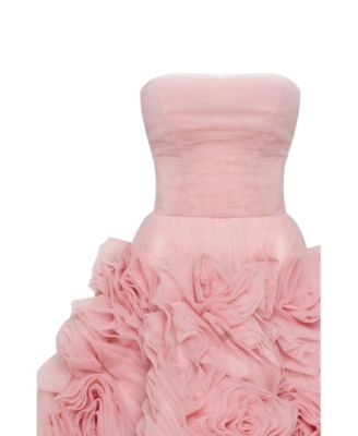 Women's Dramatically Flowered Tulle Dress