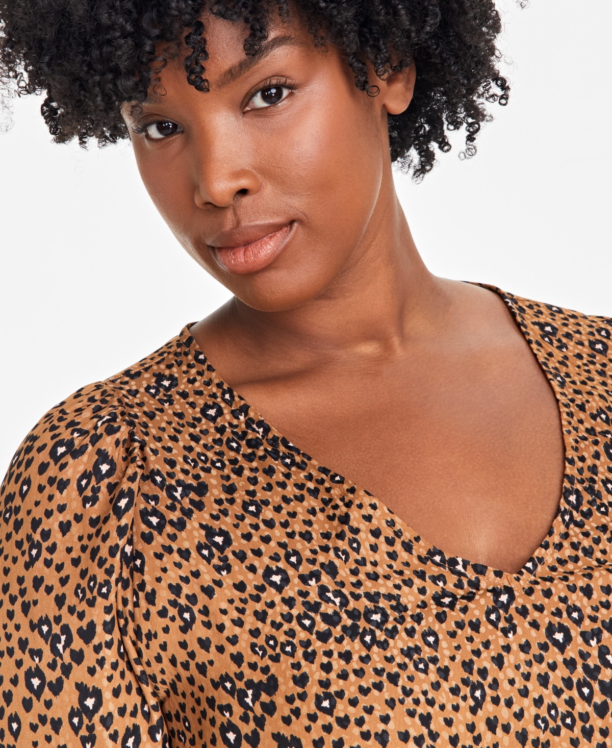 On 34th Trendy Plus Size Wild Hearts Tiered Minidress, Exclusively at Macy's