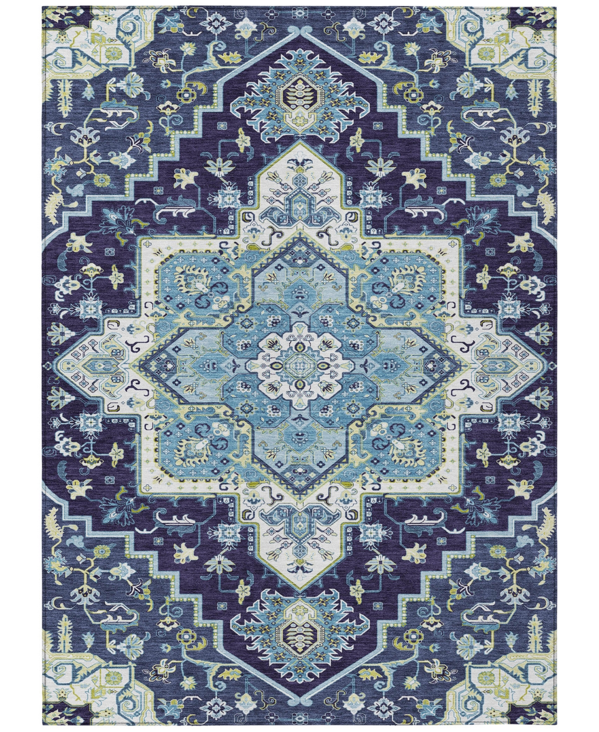Addison Chantille Machine Washable Acn1036 5'x7'6" Area Rug In Navy