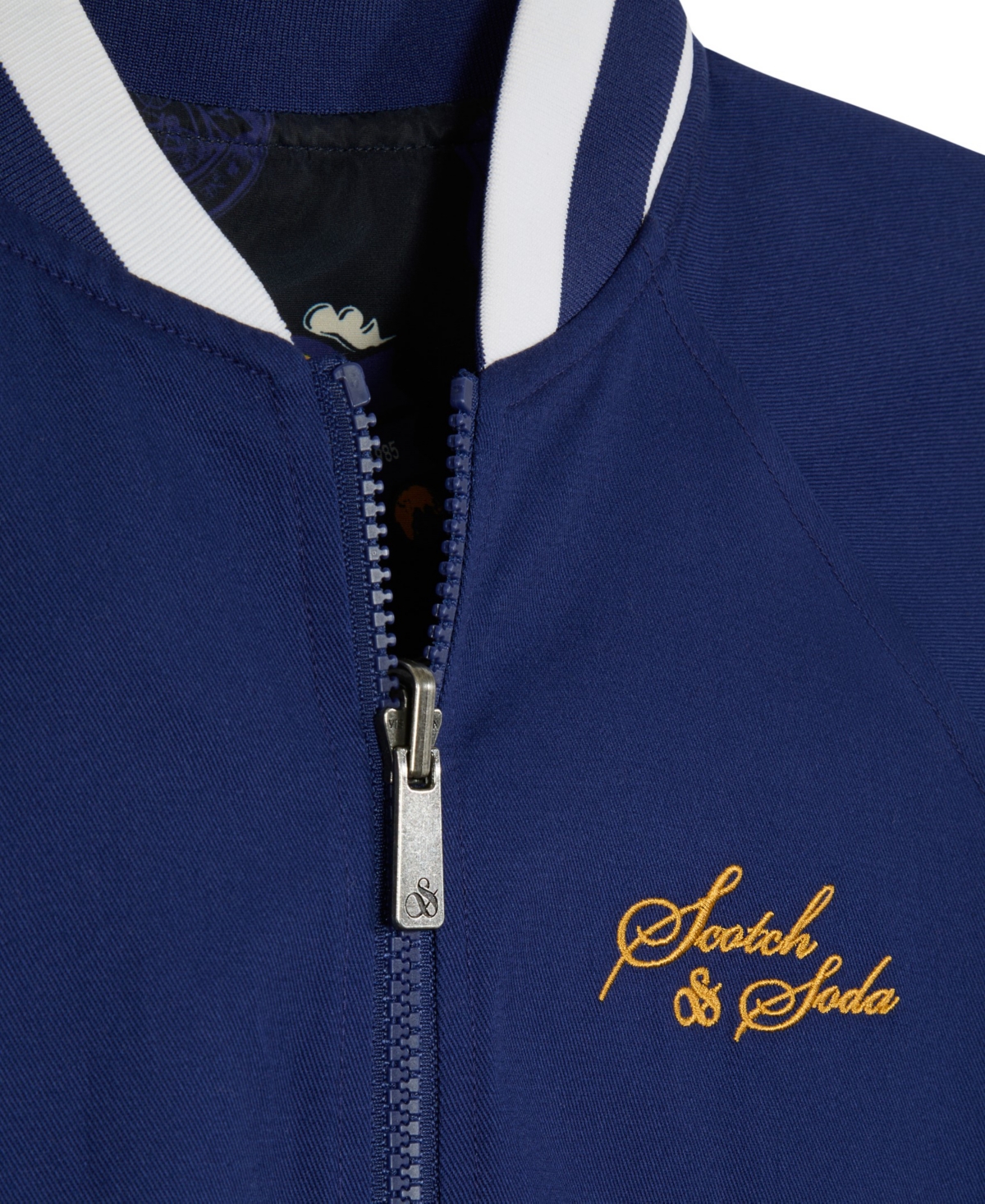 Scotch & Soda Big Boys Reversible Bomber Jacket In Evening Skies