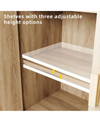 Brandless Modern Rattan Sideboard Buffet Cabinet – Kitchen & Living Room Storage