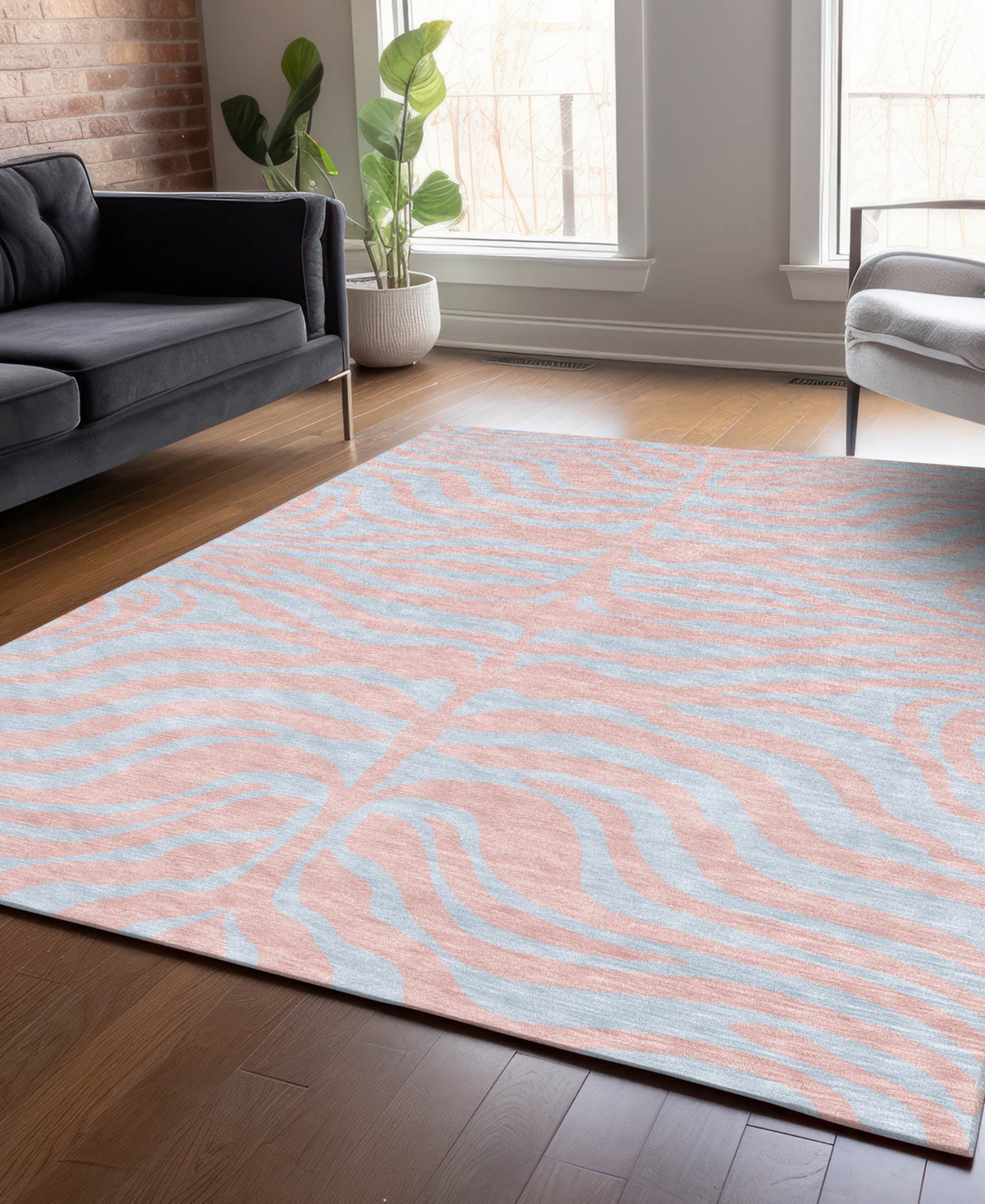 Addison Chantille Machine Washable Acn1043 9'x12' Area Rug In Pink