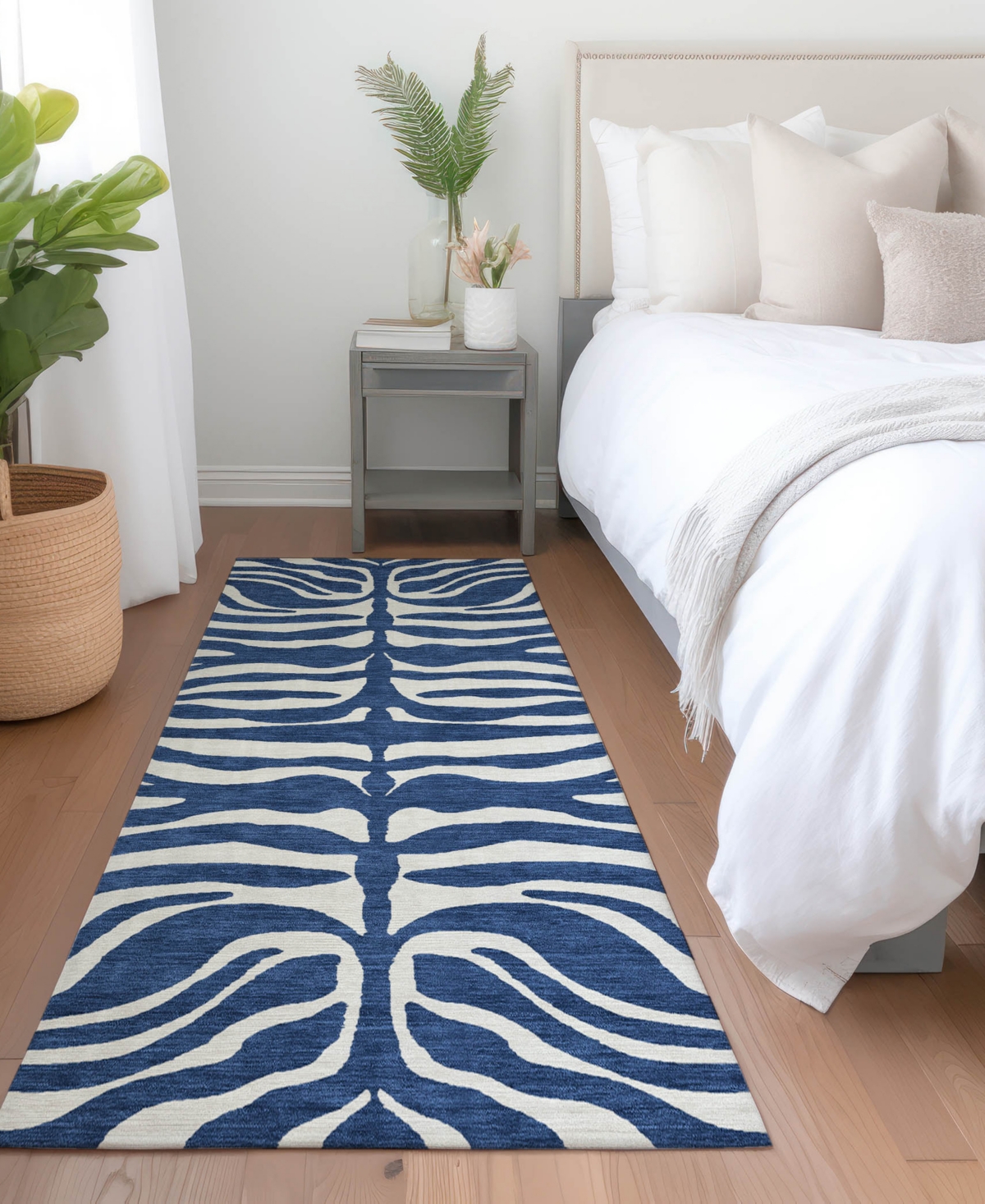 Addison Chantille Machine Washable Acn1042 2'3"x7'6" Runner Area Rug In Navy