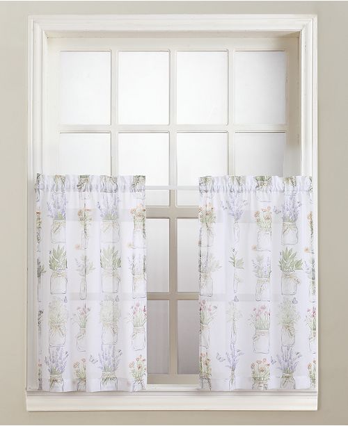 No 918 Lichtenberg Eve S Garden 54 X 36 Pair Of Tier Curtains Reviews Window Treatments Blinds Macy S